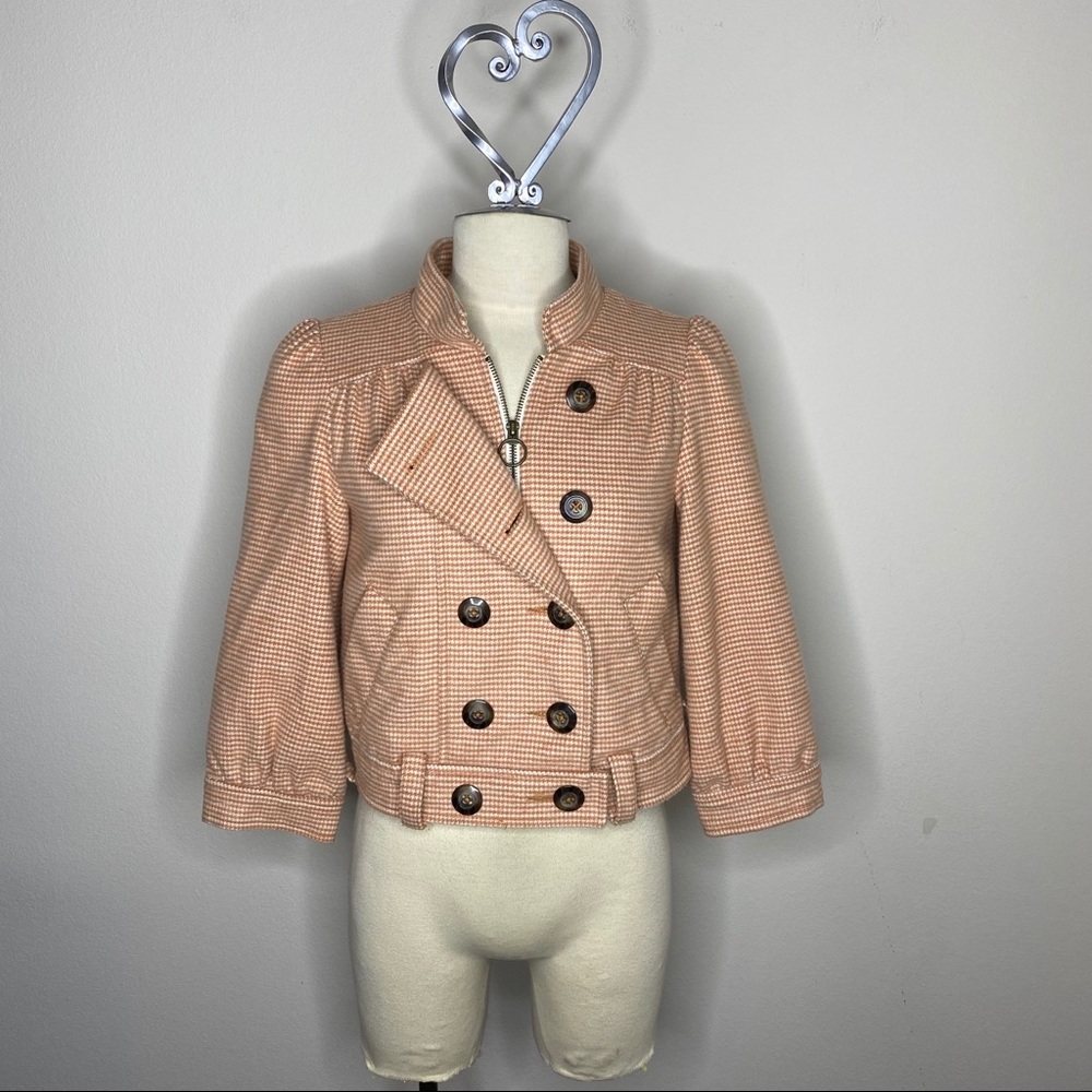 Anthropologie Idra Burnt Orange Cropped Jacket
